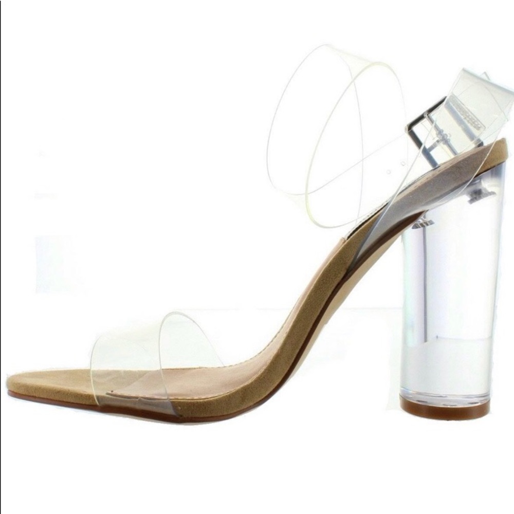 Steve Madden clear heels sz 8